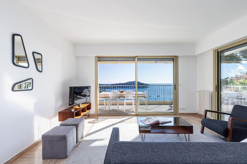 Villefranche Sur Mer:Appartement-villa, Vue mer, jardin, parking. Extérieur photo